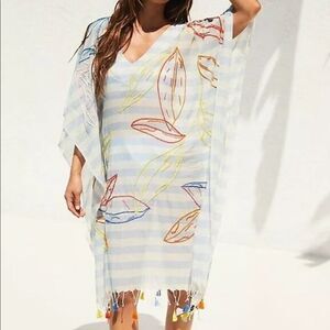 NWD  Anthropologie Duet Beaded Kaftan Cover Up Large #146